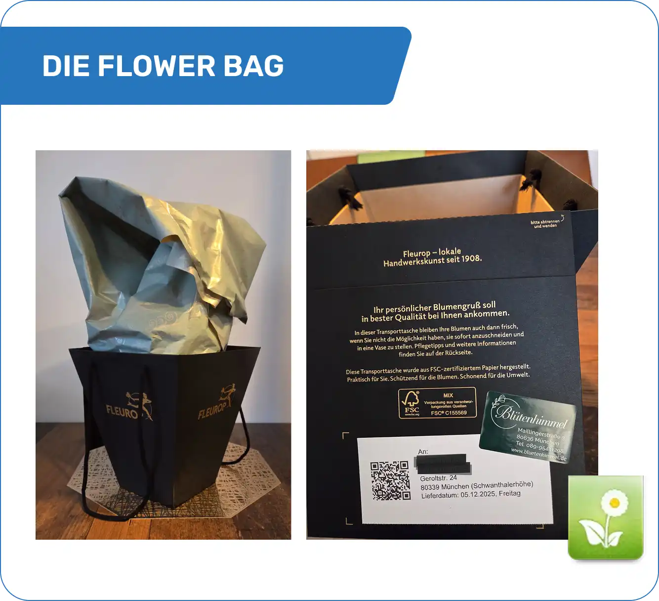 Die Fleurop Flower Bag im Testkauf