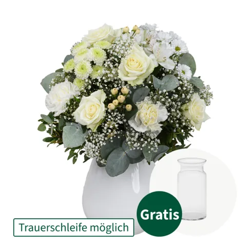 Trauerstrauß in Weiß