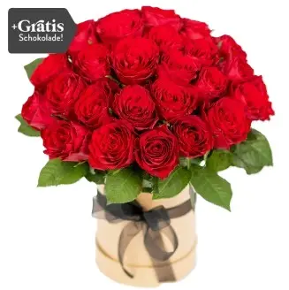 Rosen in Hutbox zu Valentinstag